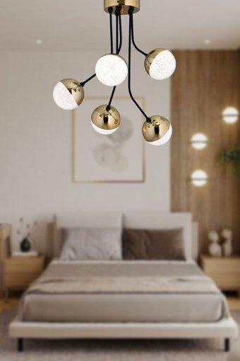 Sanctum 3'lü Beyaz Sarkıt Modern Alüminyum Salon-Oturma Odası Avize