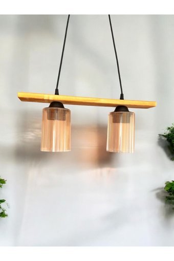 Polataydinlatma 2'li Siyah Modern Metal Salon Avize