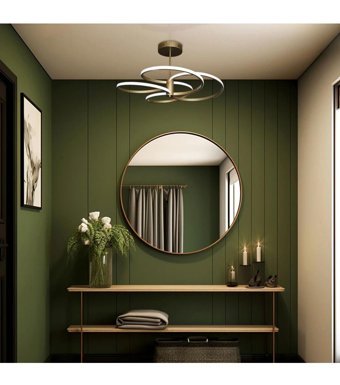 Vetro Design 5'li Mor Kristal Taşlı Rustik Cam Salon-Oturma Odası Avize