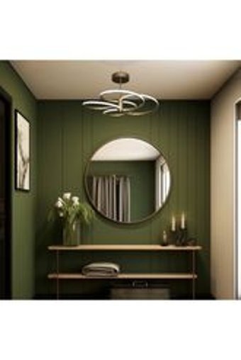 Vetro Design 5'li Mor Kristal Taşlı Rustik Cam Salon-Oturma Odası Avize