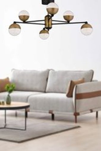 Sanctum 2'li Bej Sarkıt Modern Alüminyum Mutfak Avize