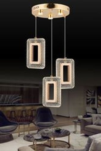 Evperest Epa105 Tekli Bej Baskılı Modern Kumaş Bebek-Çocuk Odası Avize