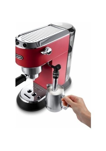 Delonghi Dedica EC685.BK 1300 W Metal Tezgah Üstü Kapsülsüz Manuel Espresso Makinesi Kırmızı