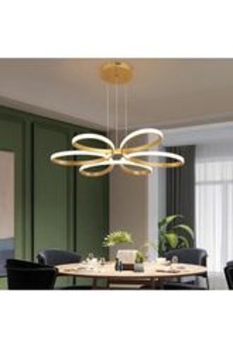Ravello Tekli Bej Kristal Taşlı Modern Alüminyum Salon-Oturma Odası Avize