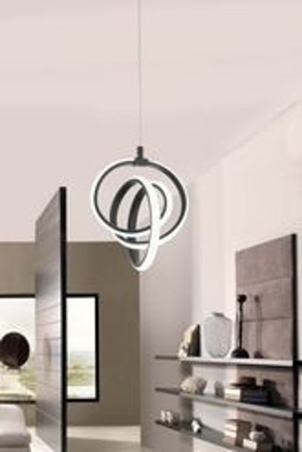 Decorita Tekli Gri Kristal Taşlı Modern Cam Salon-Oturma Odası Avize