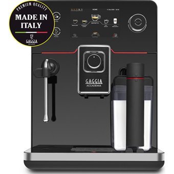 Gaggia Ri9781/01 Yeni Accademia 1500 W Paslanmaz Çelik Tezgah Üstü Kapsülsüz Öğütücülü Tam Otomatik Espresso Makinesi Siyah