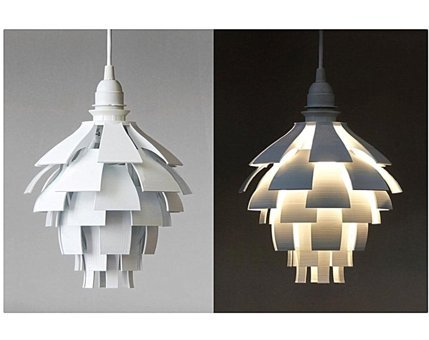 Treedcraft Tekli Beyaz Sarkıt Modern Plastik Salon-Oturma Odası Avize
