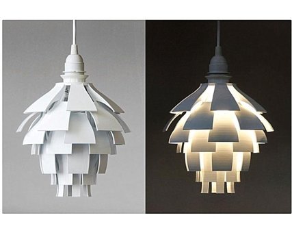Treedcraft Tekli Beyaz Sarkıt Modern Plastik Salon-Oturma Odası Avize