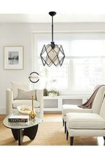 Essey Tekli Siyah Metal Modern Alüminyum Salon-Oturma Odası Avize