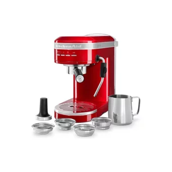 Kitchenaid Artisan Proline 1470 W Paslanmaz Çelik Tezgah Üstü Kapsülsüz Yarı Otomatik Espresso Makinesi Kırmızı