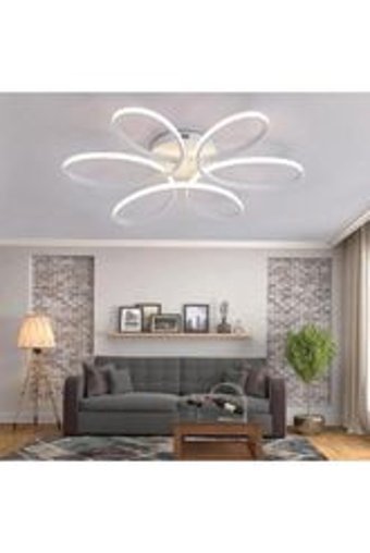 Pundesign Tekli Beyaz Modern Plastik Salon-Oturma Odası Avize