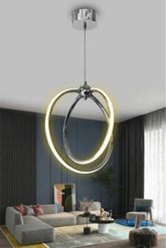 Ladco Aydınlatma A-4813-3B Tekli Siyah Ledli Modern Alüminyum Salon-Oturma Odası Avize