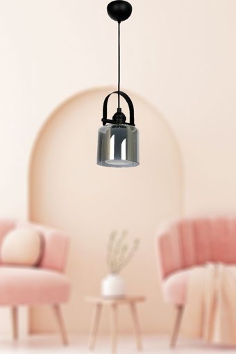Uçar 3'lü Siyah Sarkıt Modern Metal Salon-Oturma Odası Avize