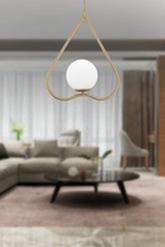 Apliqa Akkor 3'lü Siyah Küre Modern Krom Salon-Oturma Odası Avize