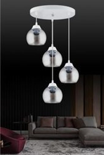 Home Tekli Beyaz Helezon Modern Alüminyum Yatak Odası Avize