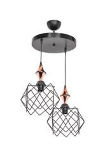Luna Lighting 2803-5As-32 5'li Pembe Şapkalı Modern Metal Salon-Oturma Odası Avize
