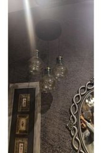 Luna Lighting 4'lü Sarı Helezon Modern Plastik Salon-Oturma Odası Avize