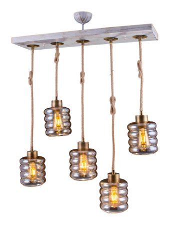 Retro Home Design 3'lü Altın Cam Modern Metal Salon-Oturma Odası Avize