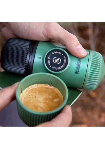 Wacaco Nanopresso Tezgah Üstü Kapsülsüz Taşınabilir Mini Manuel Espresso Makinesi Yeşil