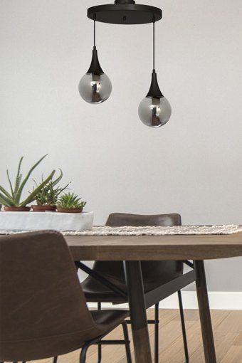 Şenay Aydınlatma Tekli Gümüş Sarkıt Modern Çelik Salon-Oturma Odası Avize
