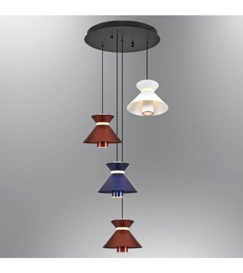 Lina 258 Tekli Çok Renkli Sarkıt Modern Kumaş Bebek-Çocuk Odası Avize