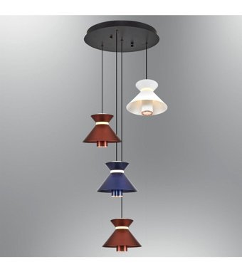 Lina 258 Tekli Çok Renkli Sarkıt Modern Kumaş Bebek-Çocuk Odası Avize