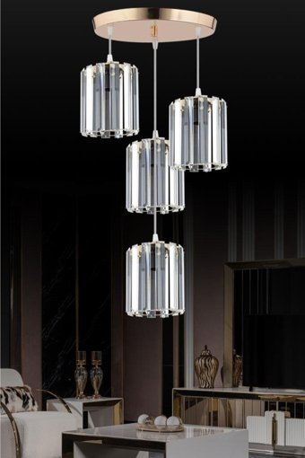 Homing Ayd-2995 Tekli Pembe Baskılı Modern Kumaş Bebek-Çocuk Odası Avize