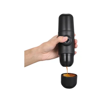 Foyou Kapsülsüz Taşınabilir Mini Espresso Makinesi Siyah