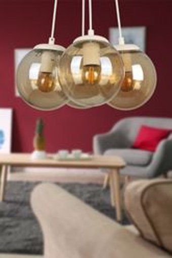 Begüsa Delf 2'li Siyah Cam Modern Metal Salon-Oturma Odası Avize