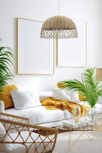 Trend 3'lü Bej Metal Modern Alüminyum Salon-Oturma Odası Avize