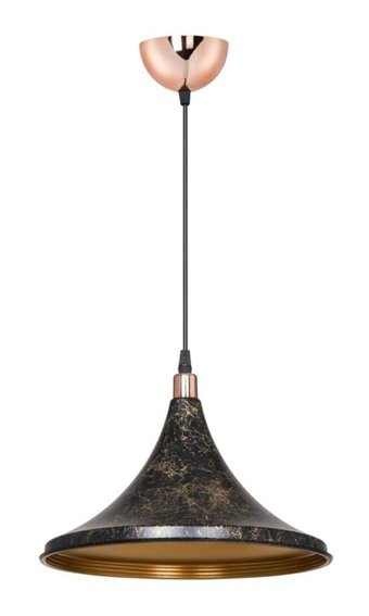 Luna Lighting 3149-1-19 Merit Tekli Siyah Ledli Modern Metal Salon-Oturma Odası Avize