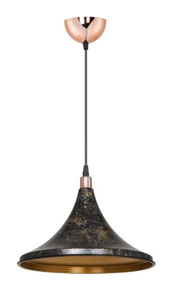 Luna Lighting 3149-1-19 Merit Tekli Siyah Ledli Modern Metal Salon-Oturma Odası Avize