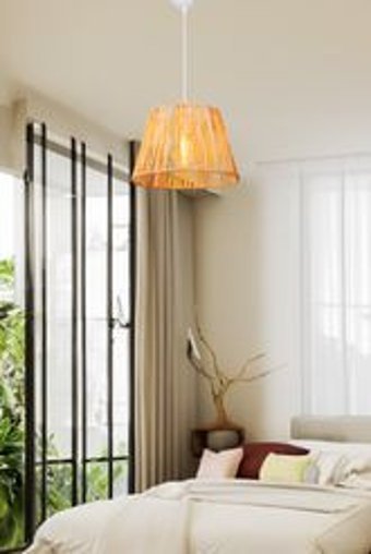 Ag Lightdesign Tekli Haki Sarkıt Modern Hasır Salon-Oturma Odası Avize