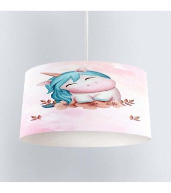 3D Else Halı Tekli Pembe Sarkıt Modern Plastik Bebek-Çocuk Odası Avize