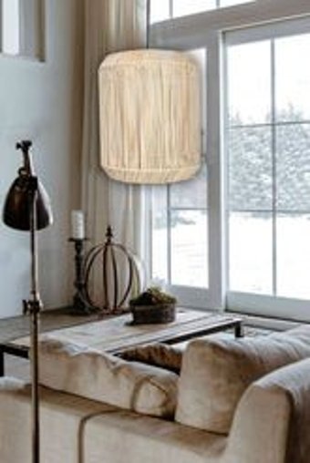 Luna Lighting 4458-87 Tekli Bej Rattan Rustik Bambu Salon-Oturma Odası Avize