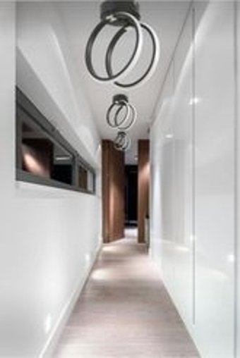 Lumenistanbul Tekli Siyah Sarkıt Modern Plastik Salon-Oturma Odası Avize