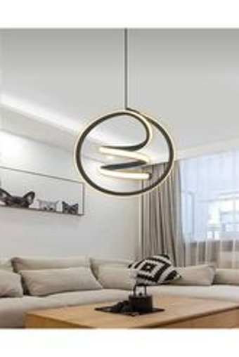 Harnelli 2'li Altın Metal Modern Alüminyum Salon-Oturma Odası Avize