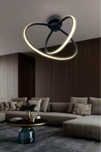 Ladco Aydınlatma A-5126-3G 3'lü Siyah Ledli Modern Alüminyum Salon-Oturma Odası Avize