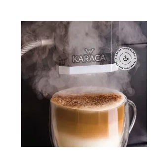 Karaca Coffee Art 1350 W Paslanmaz Çelik Tezgah Üstü Kapsülsüz Öğütücülü Tam Otomatik Espresso Makinesi Antrasit