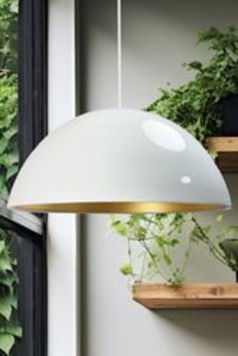 Bambulamp Tekli Beyaz Modern Plastik Antre-Hol Avize