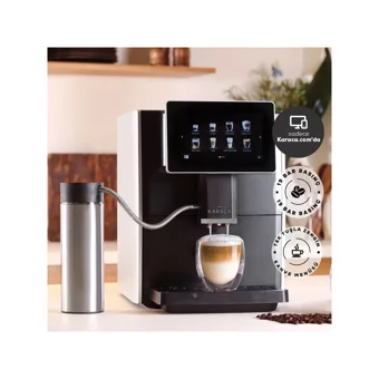 Karaca Coffee Art 1350 W Paslanmaz Çelik Tezgah Üstü Kapsülsüz Öğütücülü Tam Otomatik Espresso Makinesi Antrasit