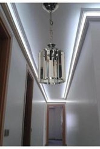 Hmydesign Hnmd-42 Tekli Gri Sarkıt Modern Hasır Salon-Oturma Odası Avize
