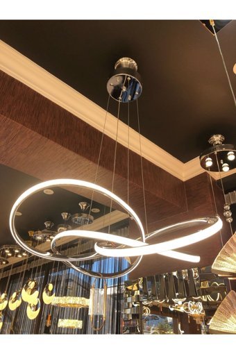 Dorbien Ar-6102-6Bkr Tekli Metalik Dobrien Modern Alüminyum Salon-Oturma Odası Avize