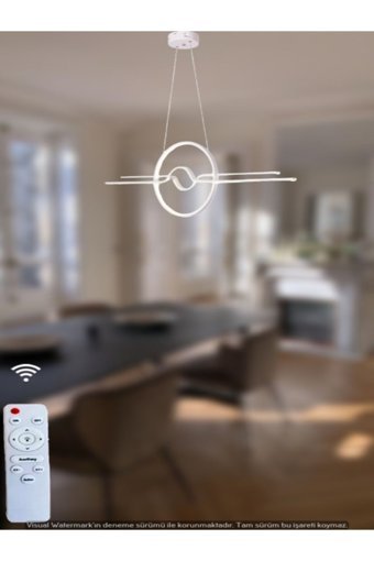 Evsehomes Ayda Fil Tekli Mavi Sarkıt Modern Kumaş Salon-Oturma Odası Avize
