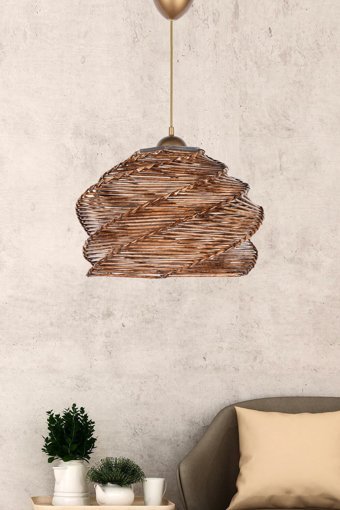 Gzhome 3'lü Siyah Sarkıt Eskitme Ahşap Salon-Oturma Odası Avize