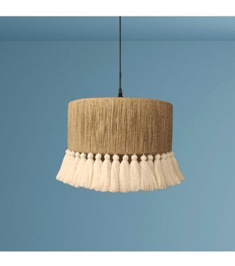 Şl Şef Light 3'lü Mavi Otantik Ahşap Salon Avize