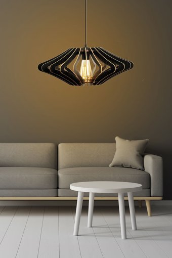 Ferisa Home Tekli Beyaz Sarkıt Modern Ahşap Bebek-Çocuk Odası Avize