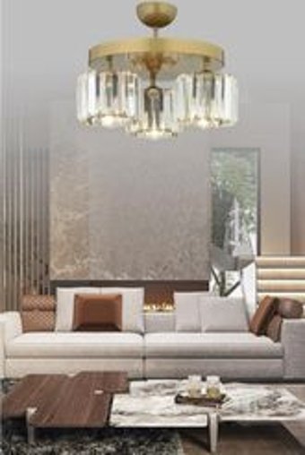 Homing 241441 Tekli Bej Baskılı Modern Kumaş Bebek-Çocuk Odası Avize