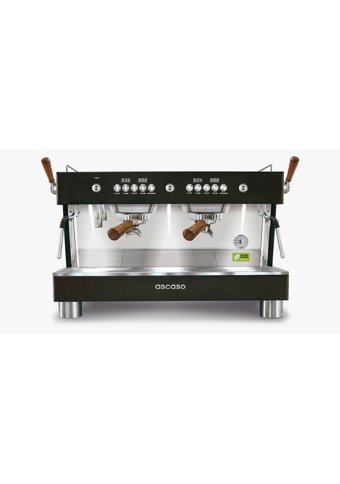 Ascaso Barısta T Plus 2 GR 2000 W Paslanmaz Çelik Tezgah Üstü Kapsülsüz Öğütücülü Manuel Espresso Makinesi Siyah