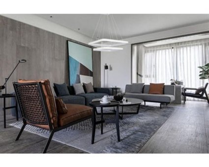 Viesteknoloji Tekli Gri Plafonyer Modern Metal Salon-Oturma Odası Avize